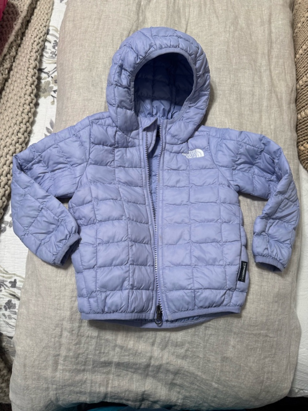 The North Face Lilac Quilted Hooded Puffer Jacket